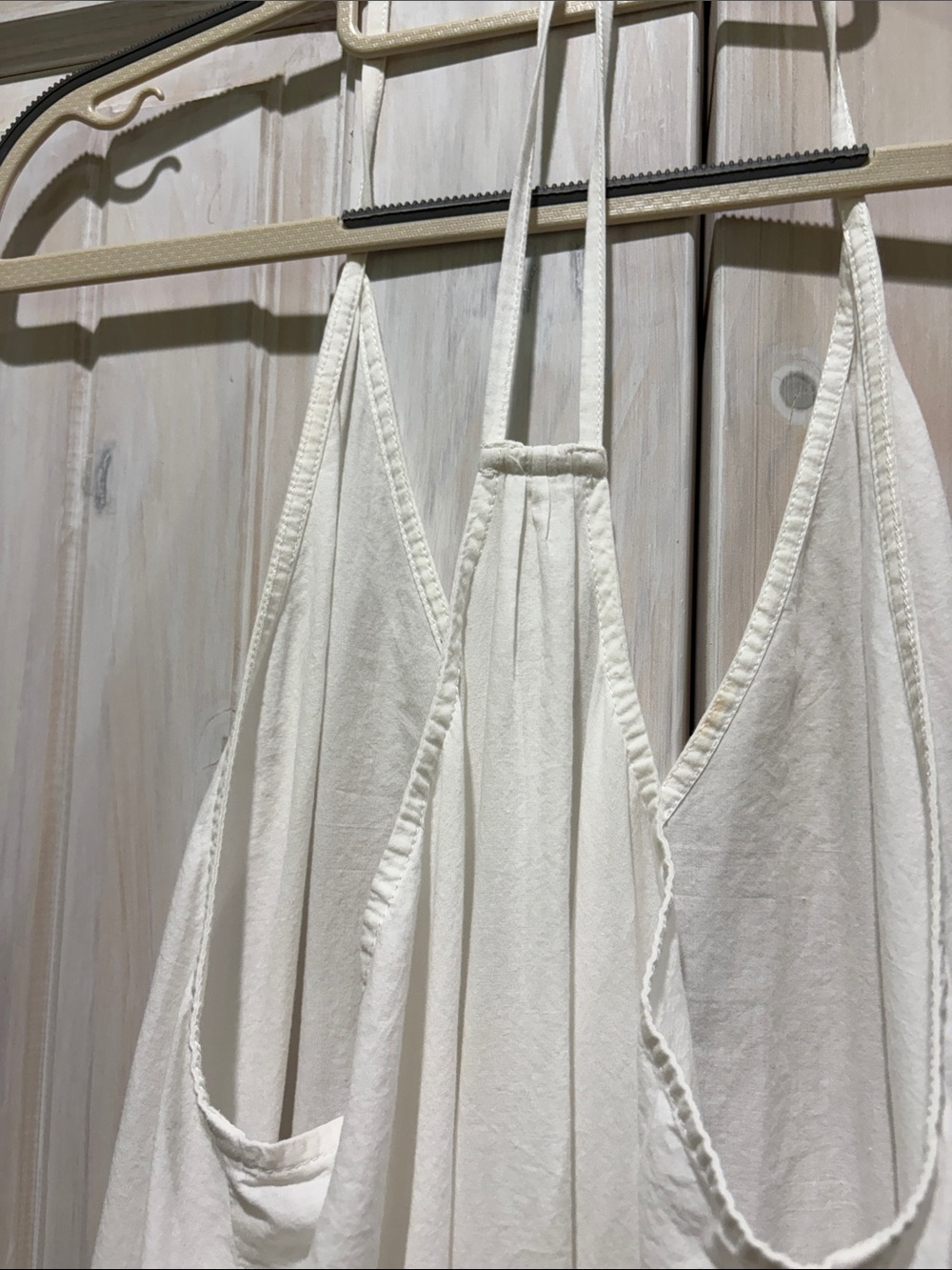 Free People Intimates Cream Heavy Embroidered Mini Slip Dress with Delicate Stp - Picture 6 of 8